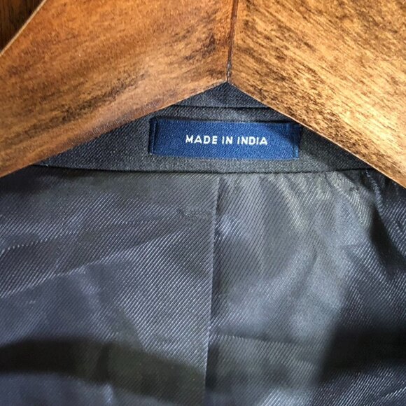 Stafford Men's Blazer Jacket 50R Gray Classic Fit Travel Stretch Double Button - Picture 12 of 16